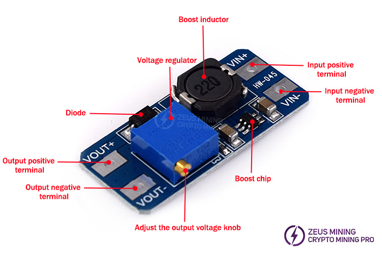 使用 MT3608 28V 可调升压模块维修 ASIC 矿机算力板损坏的升压电路 第1张