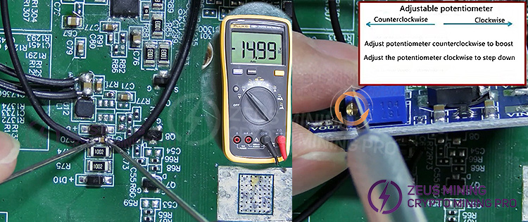使用 MT3608 28V 可调升压模块维修 ASIC 矿机算力板损坏的升压电路 第7张