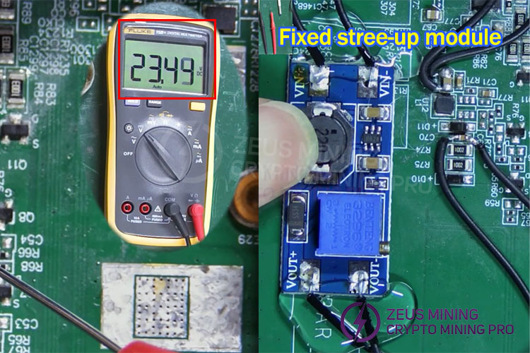 使用 MT3608 28V 可调升压模块维修 ASIC 矿机算力板损坏的升压电路 第8张