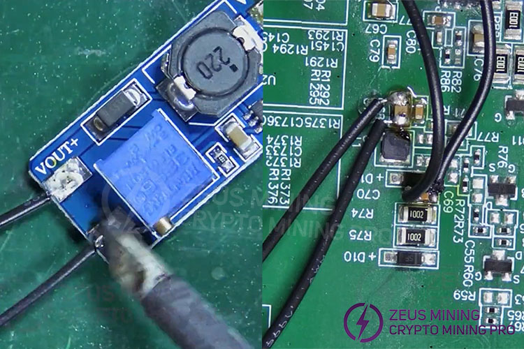 使用 MT3608 28V 可调升压模块维修 ASIC 矿机算力板损坏的升压电路 第6张